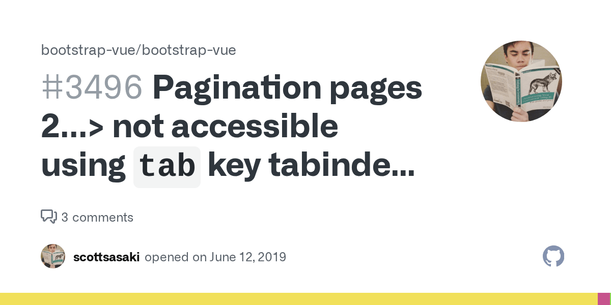 Pagination pages 2...> not accessible using `tab` key tabindex a11y