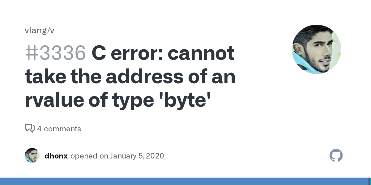 C error cannot take the address of an rvalue of type 'byte' · Issue