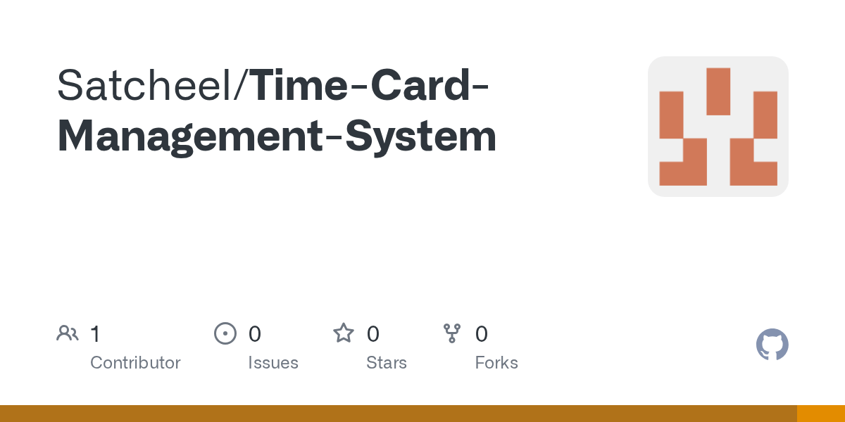 GitHub Satcheel/TimeCardManagementSystem