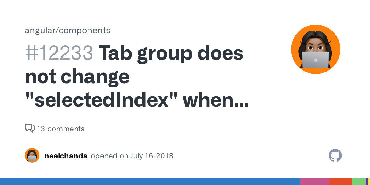Tab group does not change "selectedIndex" when programmatically changed