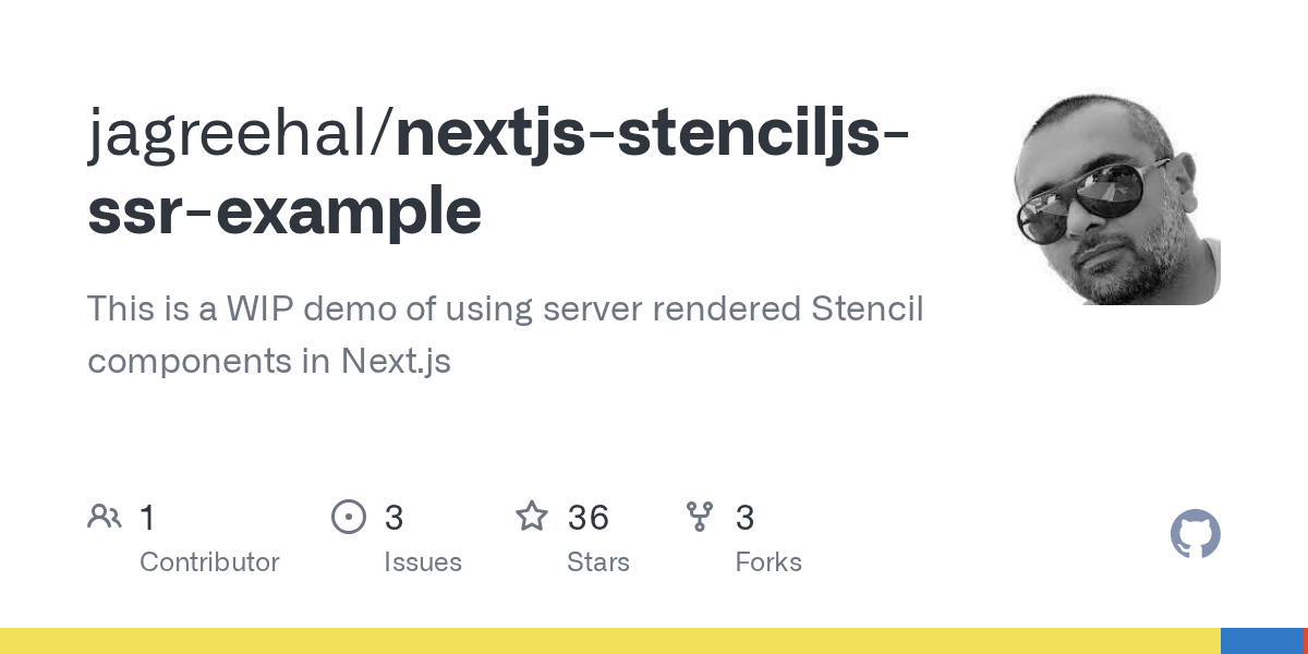 GitHub jagreehal/nextjsstenciljsssrexample This is a WIP demo of using server rendered