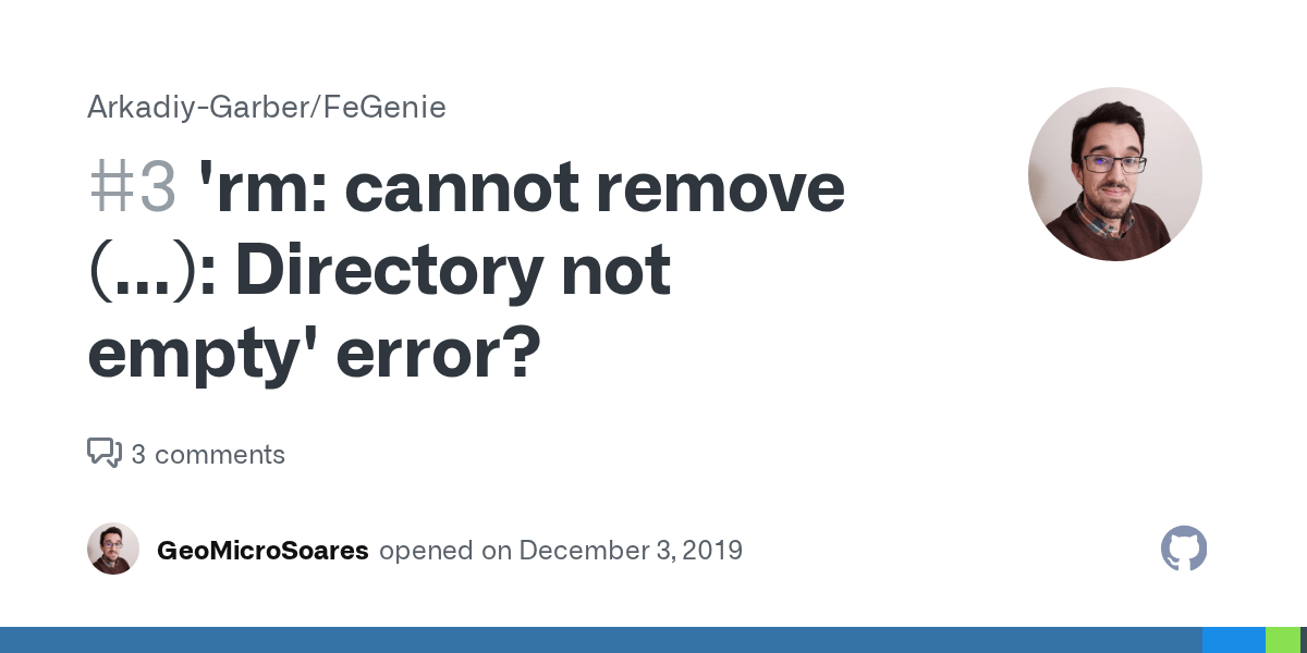 'rm cannot remove (...) Directory not empty' error? · Issue 3