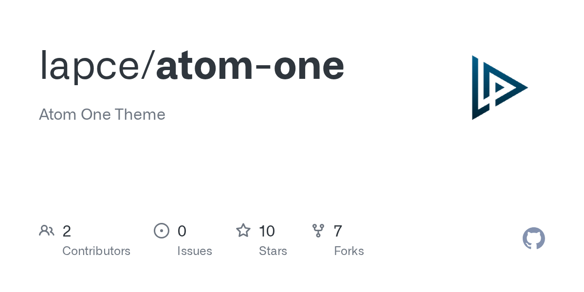 GitHub - lapce/atom-one: Atom One Theme