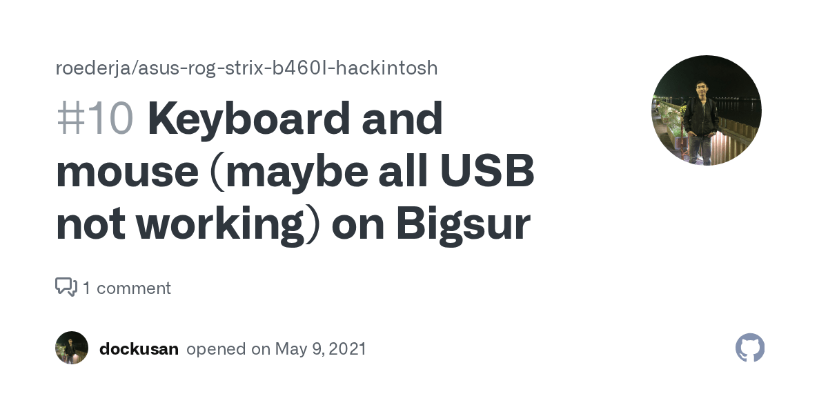 Keyboard and mouse (maybe all USB not working) on Bigsur · Issue 10