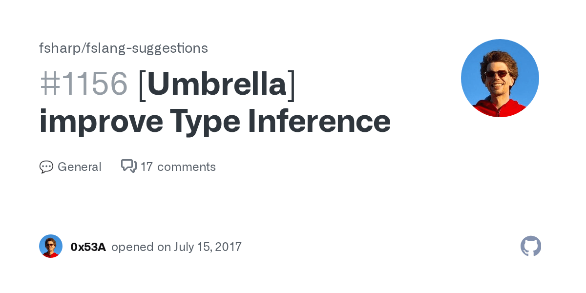 [Umbrella] improve Type Inference · fsharp fslangsuggestions
