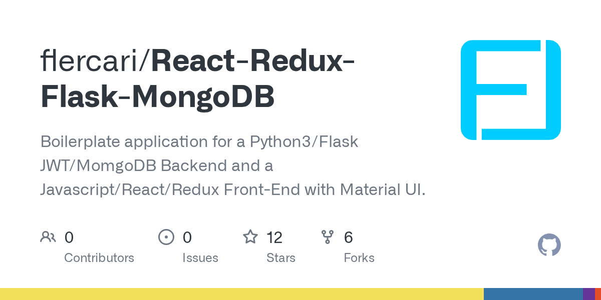 GitHub flercari/ReactReduxFlaskMongoDB Boilerplate application