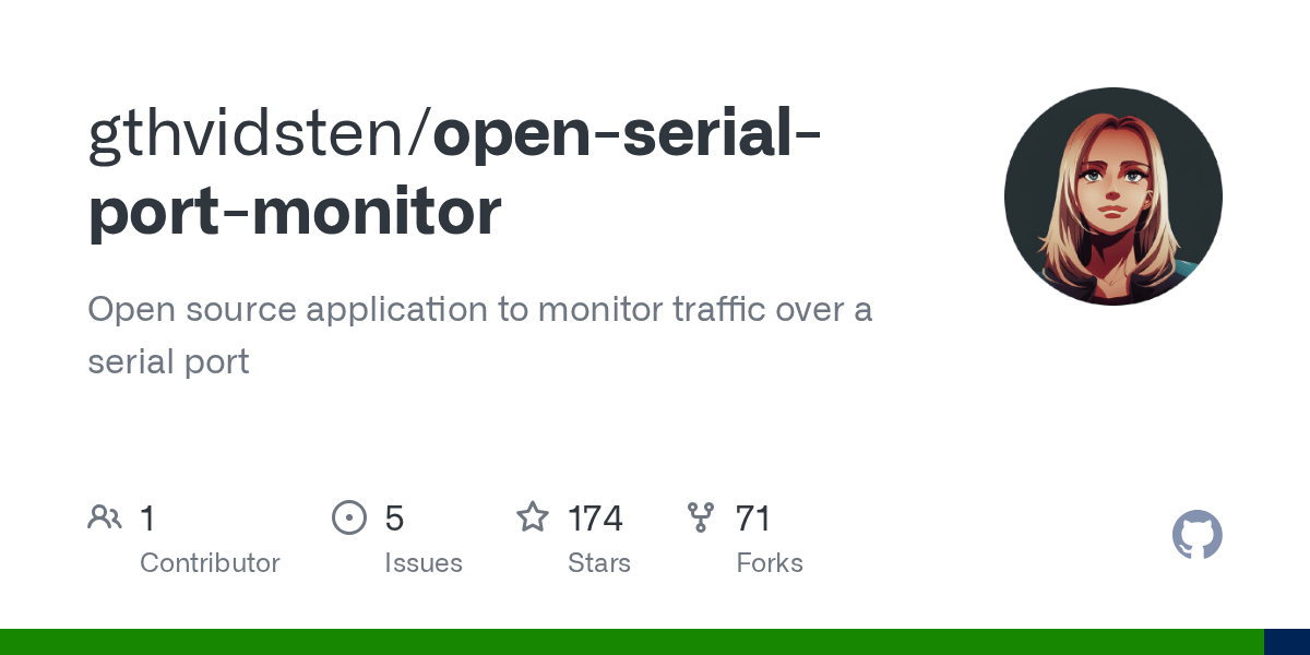GitHub gthvidsten/openserialportmonitor Open source application to monitor traffic over a