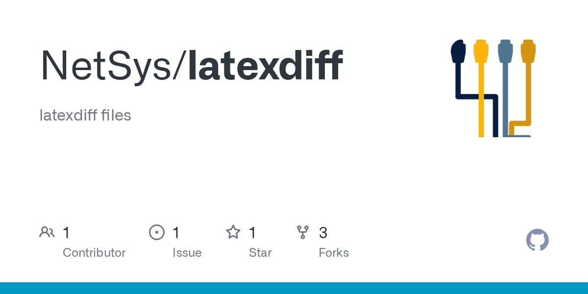 GitHub NetSys/latexdiff latexdiff files