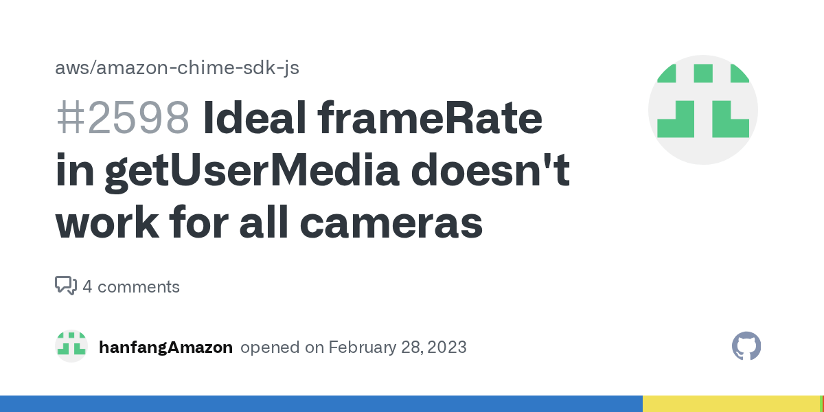 Ideal frameRate in getUserMedia doesn't work for all cameras · Issue