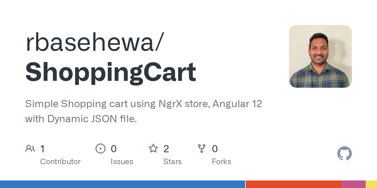 GitHub Simple Shopping cart using NgrX store