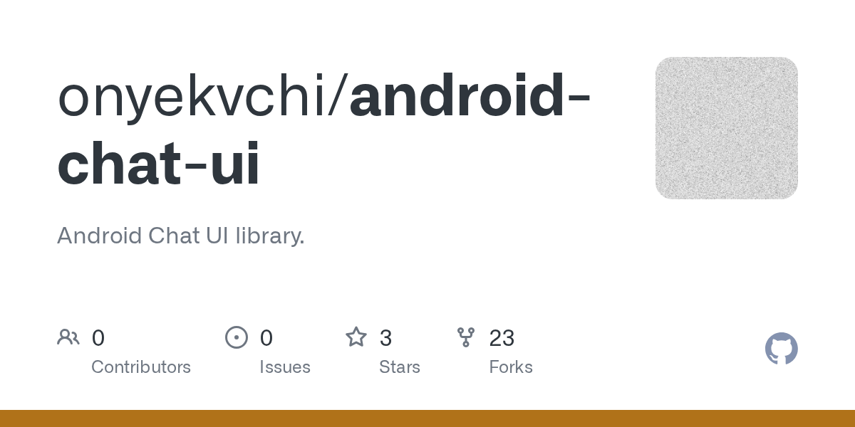 GitHub onyekvchi/androidchatui Android Chat UI library.