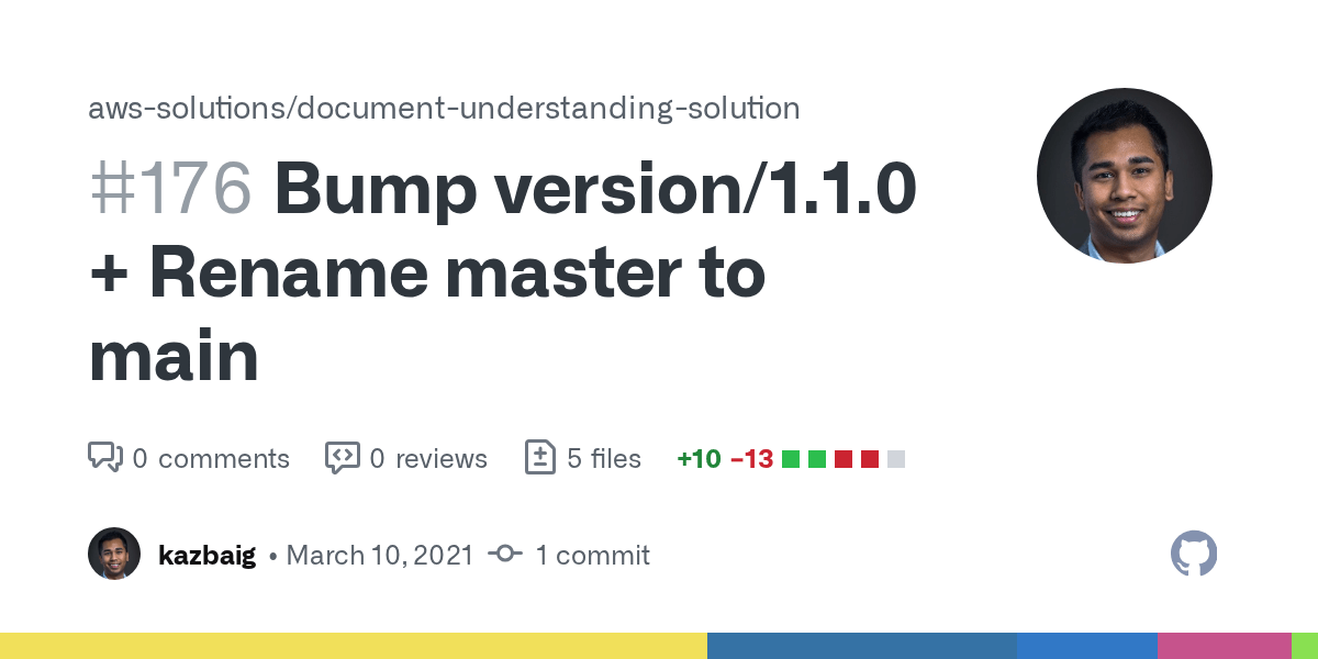 Bump version/1.1.0 + Rename master to main by kazbaig · Pull Request