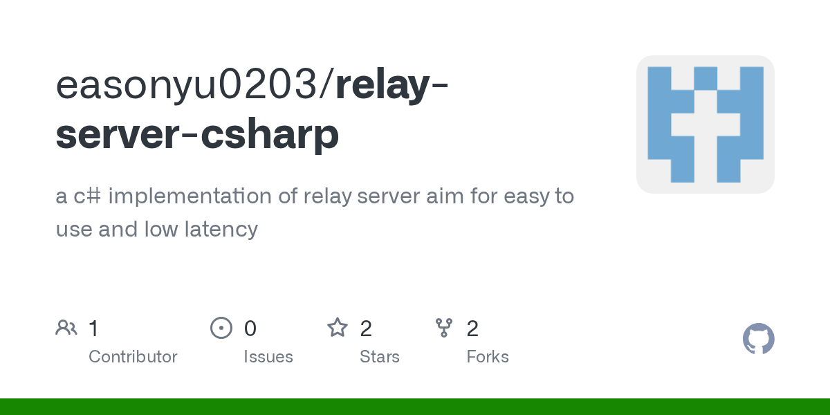GitHub easonyu0203/relayservercsharp a c implementation of relay