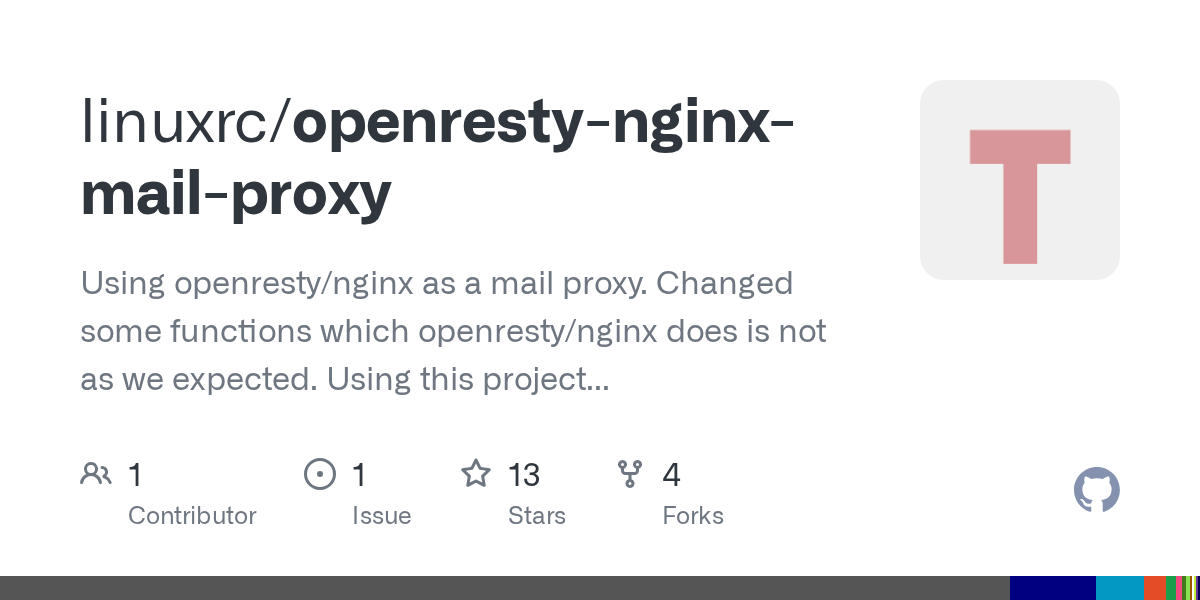 GitHub linuxrc/openrestynginxmailproxy Using openresty/nginx as a