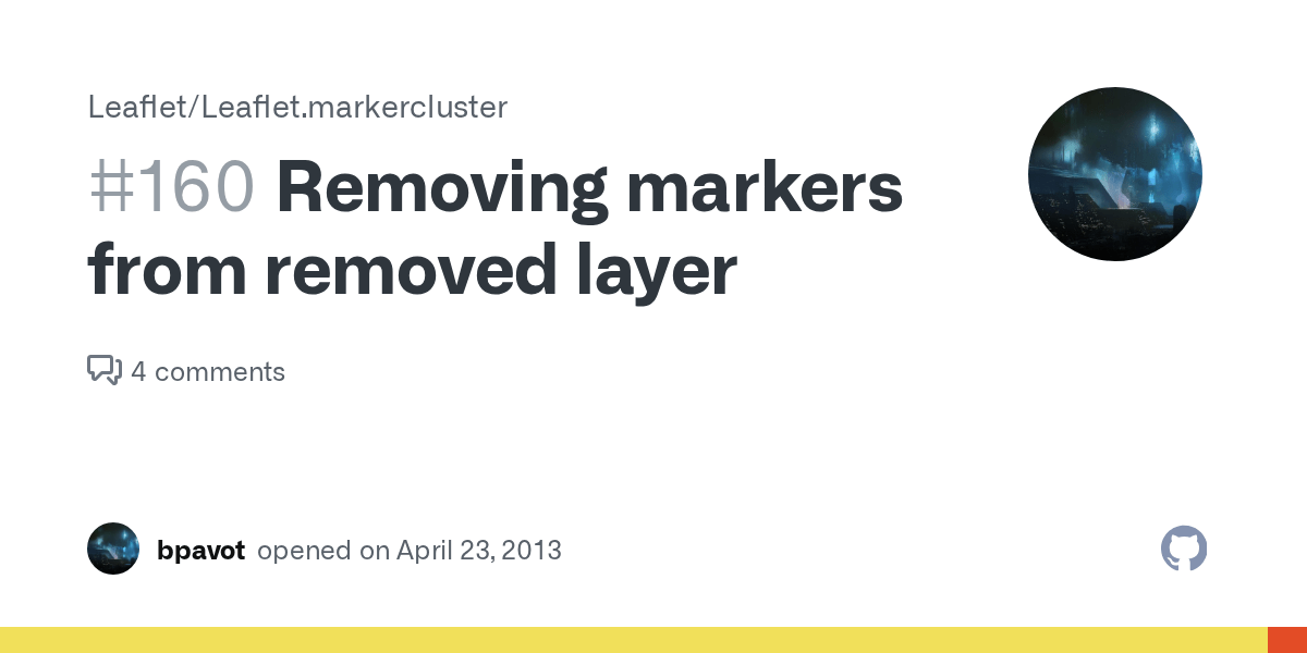 Removing markers from removed layer · Issue 160 · Leaflet/Leaflet