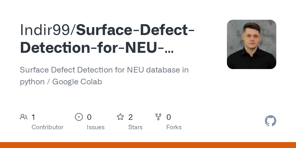 GitHub Indir99/SurfaceDefectDetectionforNEUDatabase Surface