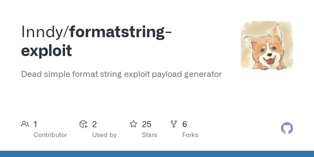 GitHub Inndy/formatstringexploit Dead simple format string exploit