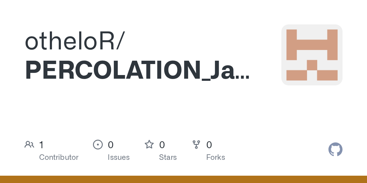 GitHub otheloR/PERCOLATION_Java