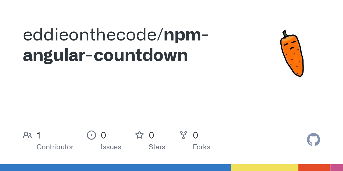 GitHub eddieonthecode/npmangularcountdown