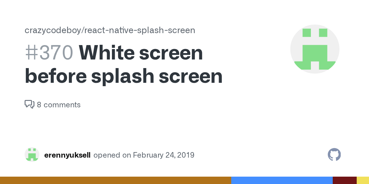 White screen before splash screen · Issue 370 · crazycodeboy/react
