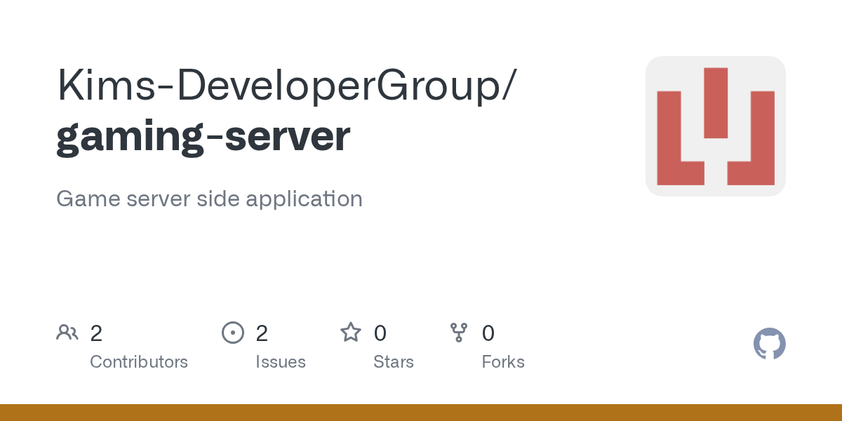 GitHub KimsDeveloperGroup/gamingserver Game server side application