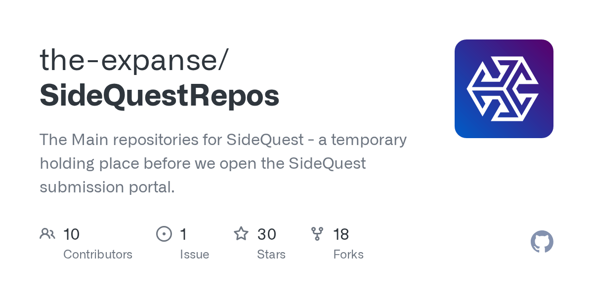 GitHub theexpanse/SideQuestRepos The Main repositories for