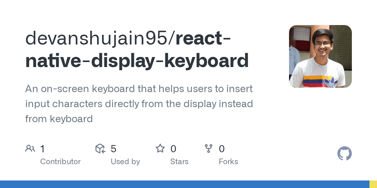 GitHub devanshujain95/reactnativedisplaykeyboard An onscreen