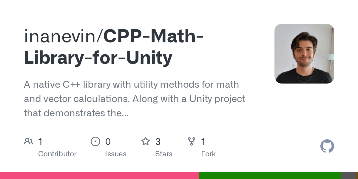 GitHub inanevin/CPPMathLibraryforUnity A native C++ library with