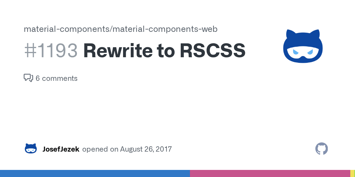 Rewrite to RSCSS · Issue 1193 ·