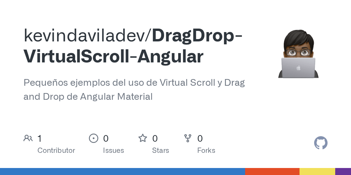 GitHub kevindaviladev/DragDropVirtualScrollAngular Pequeños