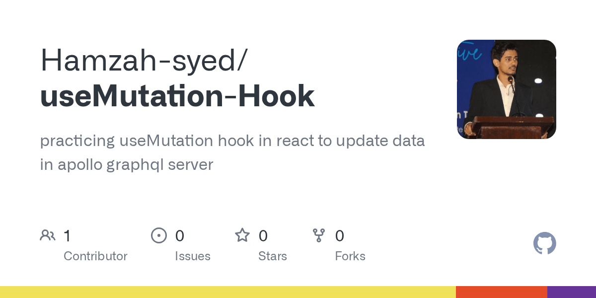 GitHub Hamzahsyed/useMutationHook practicing useMutation hook in react to update data in