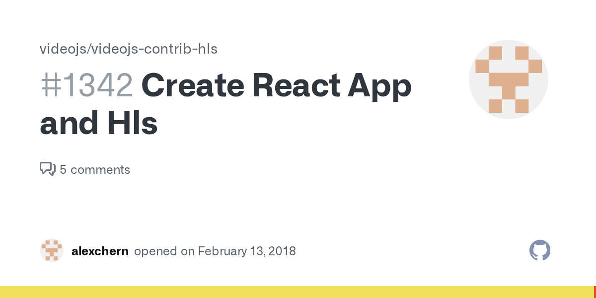 Create React App and Hls · Issue 1342 · videojs/videojscontribhls