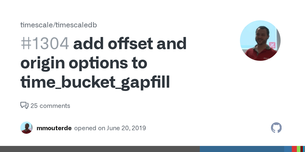 add offset option to time_bucket_gapfill · Issue 1304 · timescale