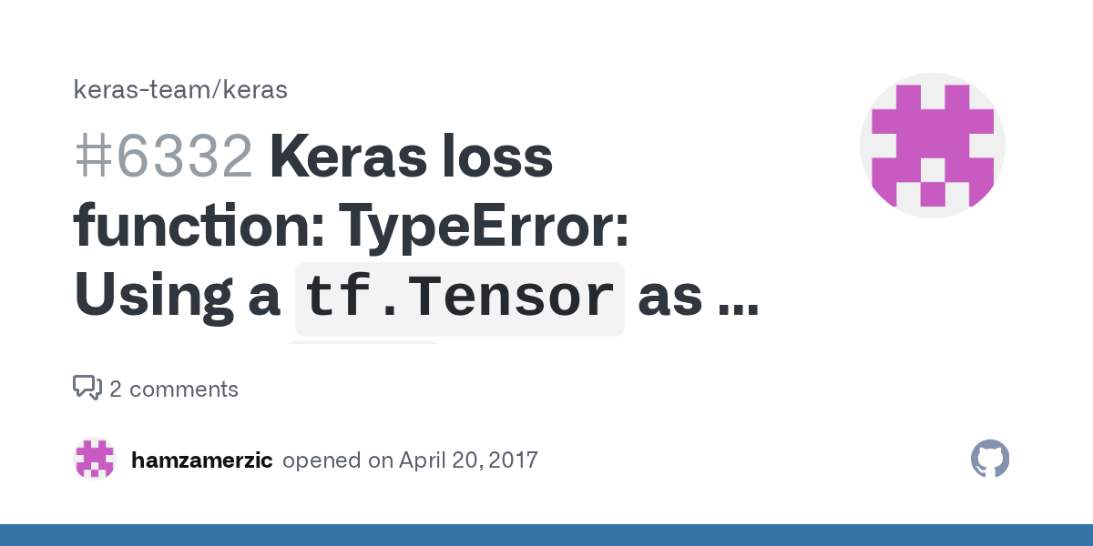 Keras loss function TypeError Using a `tf.Tensor` as a Python `bool