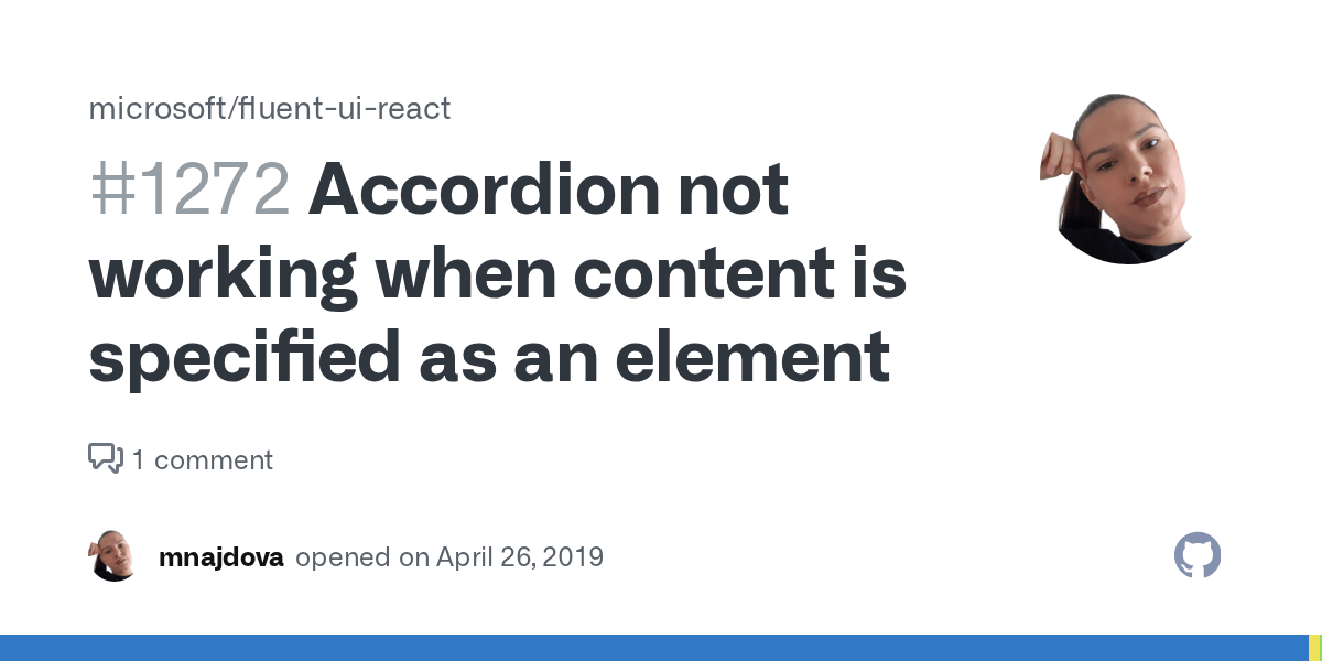 Accordion not working when content is specified as an element · Issue