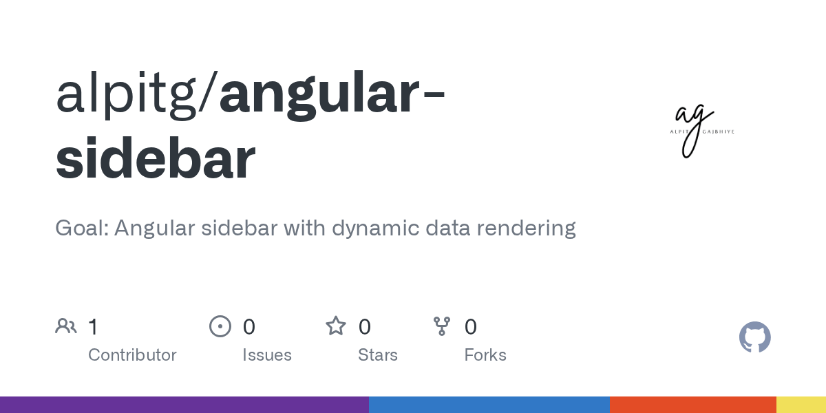 GitHub alpitg/angularsidebar Goal Angular sidebar with dynamic
