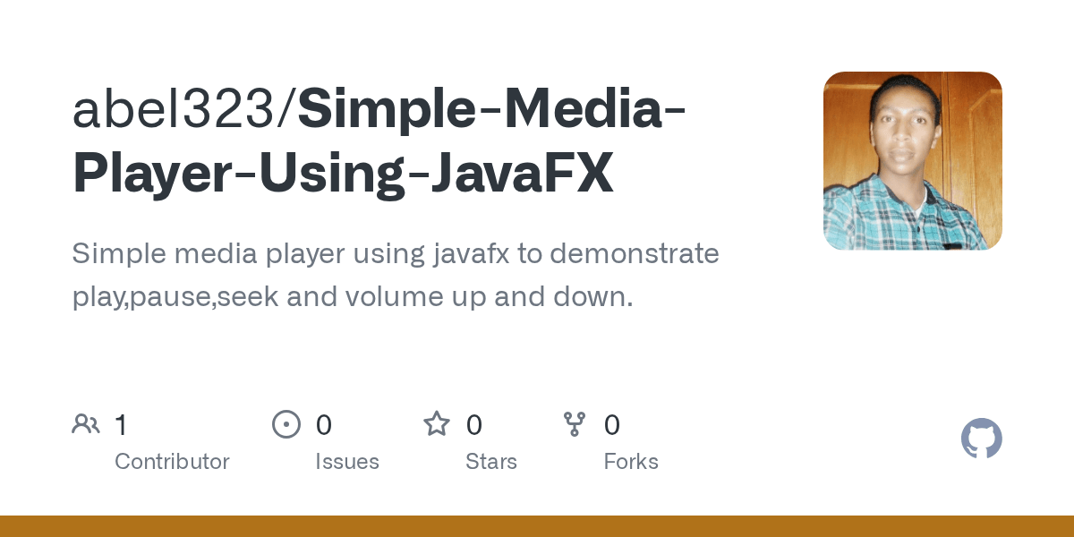GitHub abel323/SimpleMediaPlayerUsingJavaFX Simple media player using javafx to
