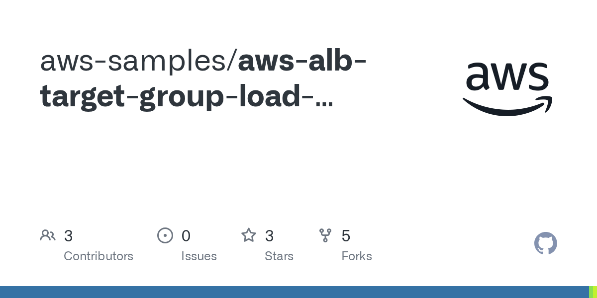 GitHub awssamples/awsalbtargetgrouploadshedding