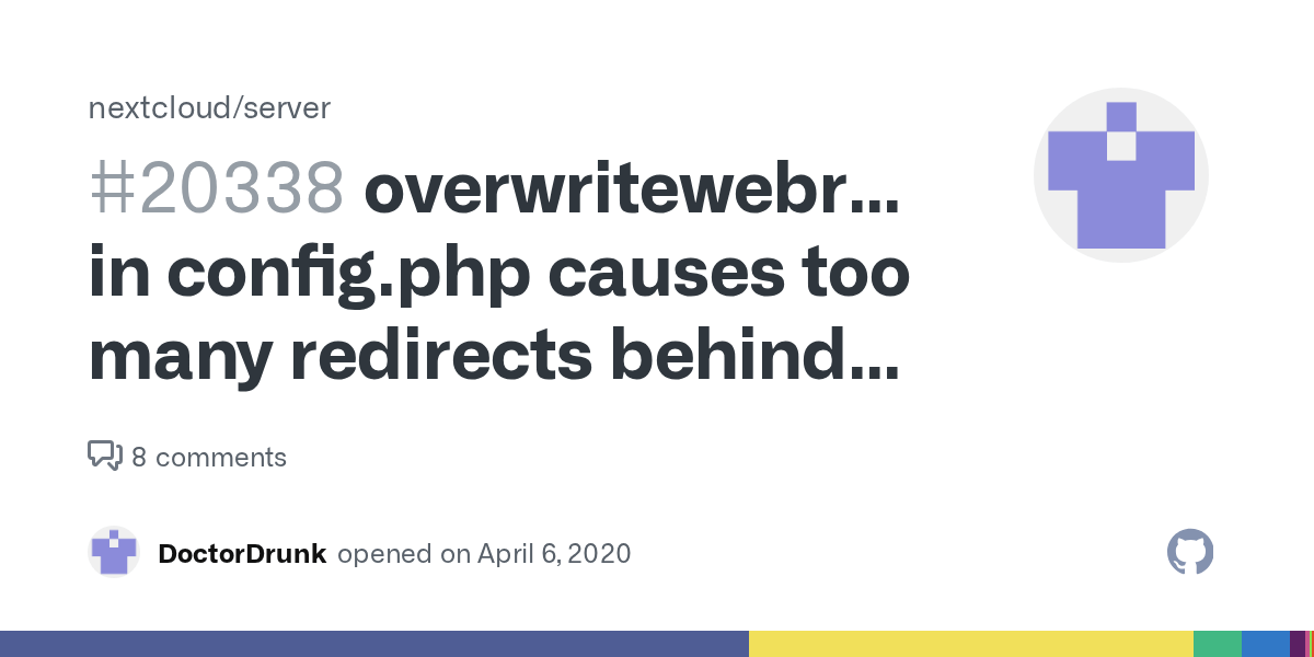 overwritewebroot in config.php causes too many redirects