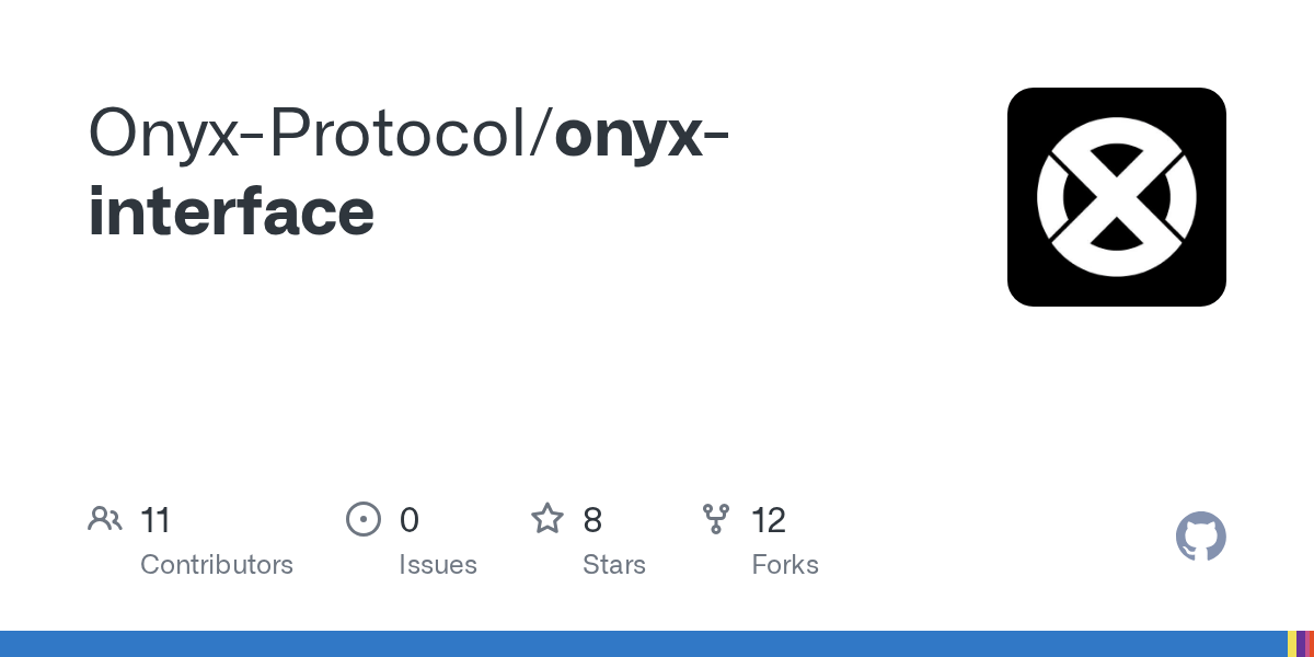 GitHub - Onyx-Protocol/onyx-interface