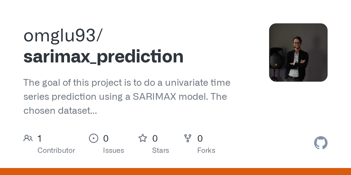 GitHub omglu93/sarimax_prediction The goal of this project is to do