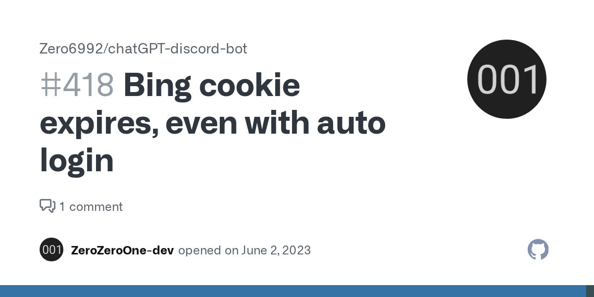 Bing cookie expires, even with auto login · Issue 418 · Zero6992