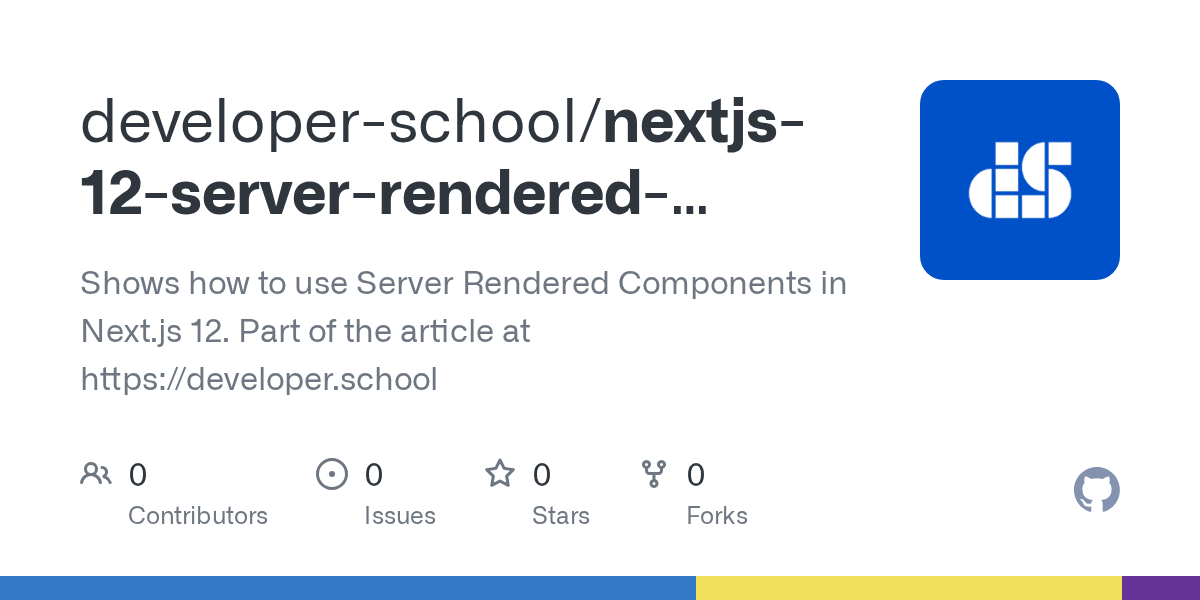 GitHub Shows how to use Server Rendered