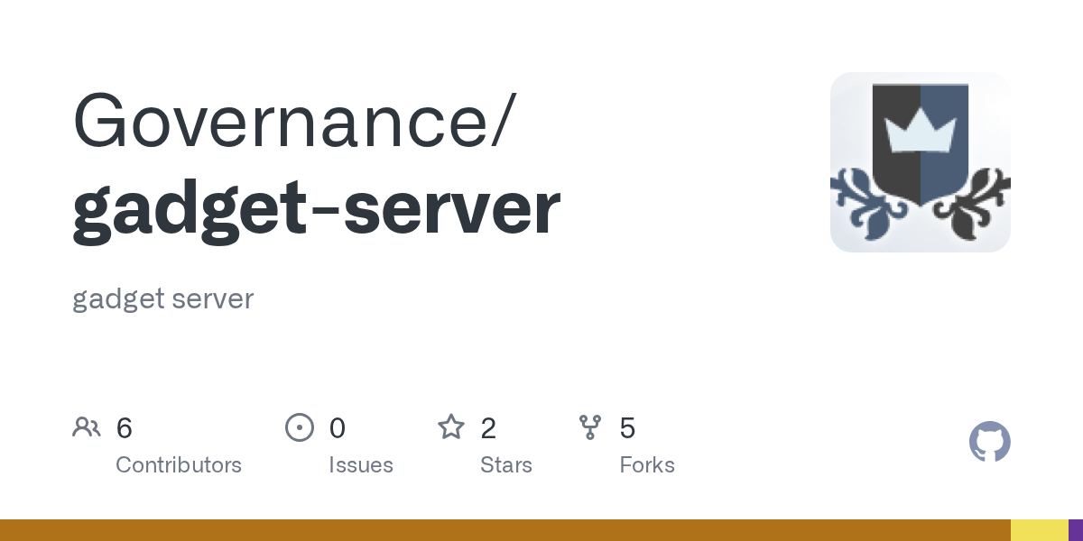 GitHub Governance/gadgetserver gadget server