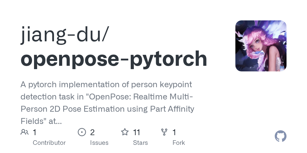 GitHub jiangdu/openposepytorch A pytorch implementation of person