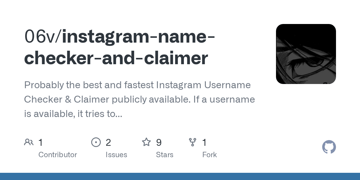 GitHub 06v/instagramnamecheckerandclaimer Probably the best and