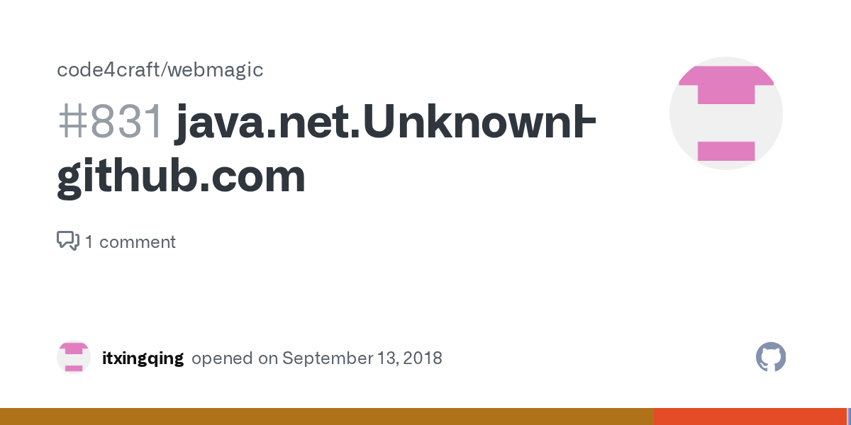 · Issue 831 · code4craft