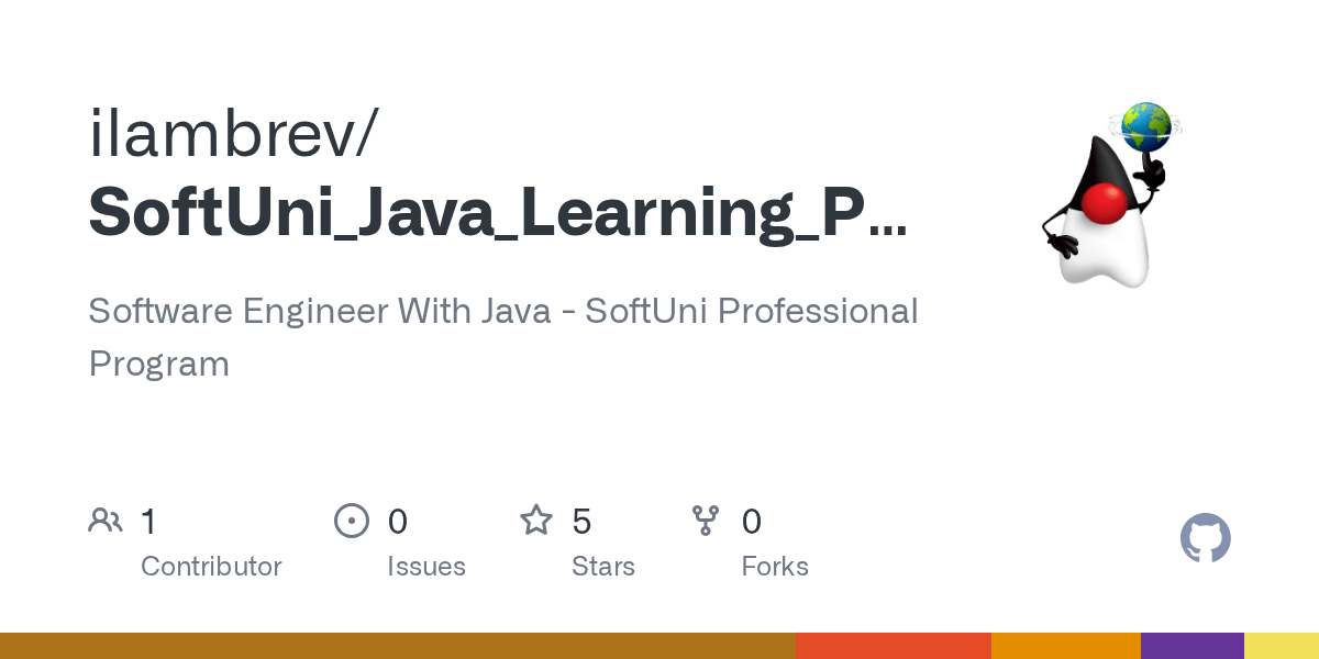 GitHub ilambrev/SoftUni_Java_Learning_Program Java  Developer
