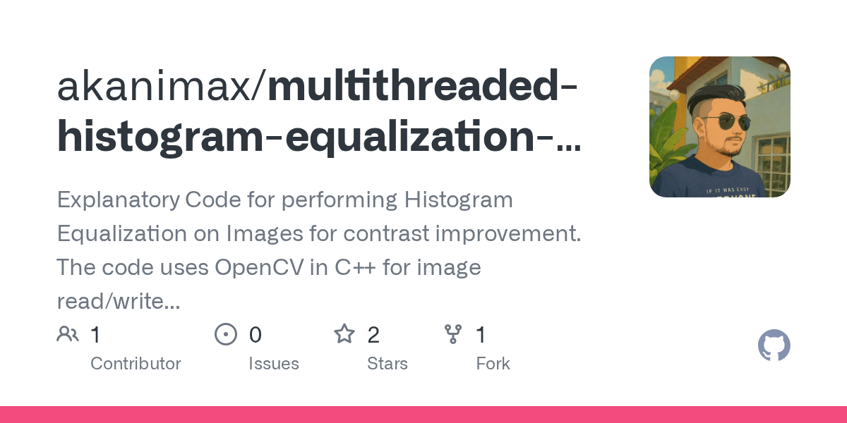GitHub akanimax/multithreadedhistogramequalizationcpp Explanatory