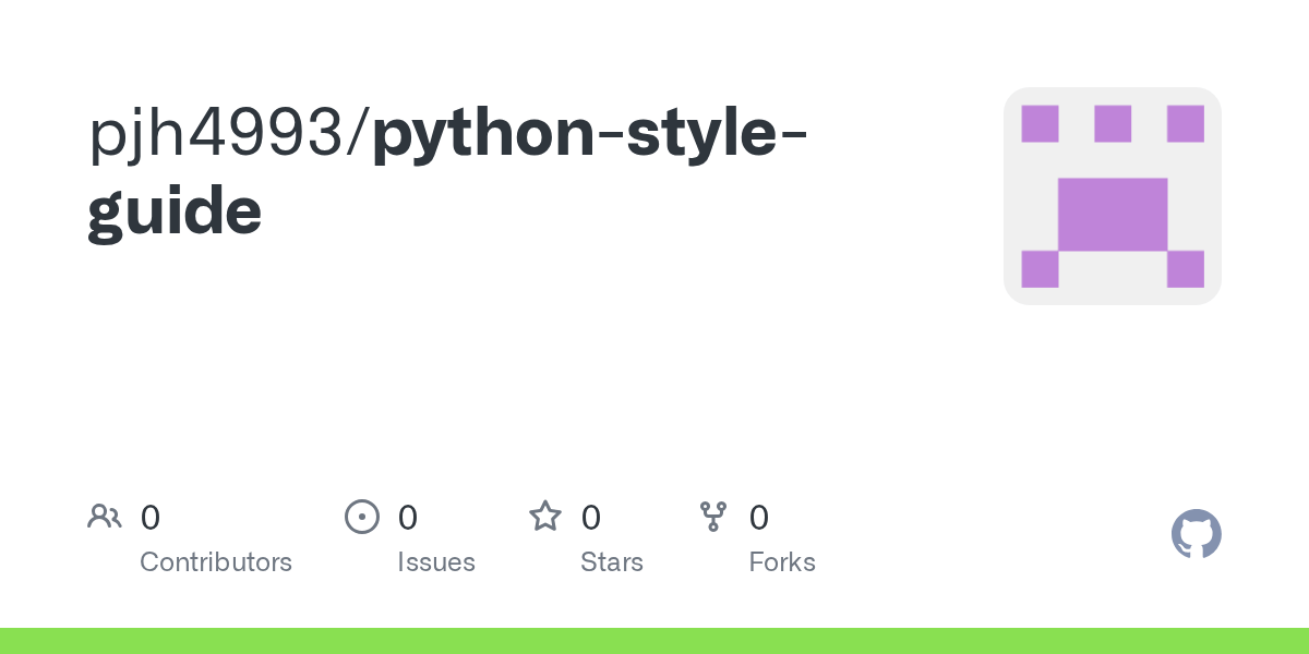 GitHub pjh4993/pythonstyleguide